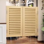 ENWINDXS Pine Wood Swinging Door Auto Close Hinged-0