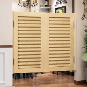 ENWINDXS Pine Wood Swinging Door Auto Close Hinged-0