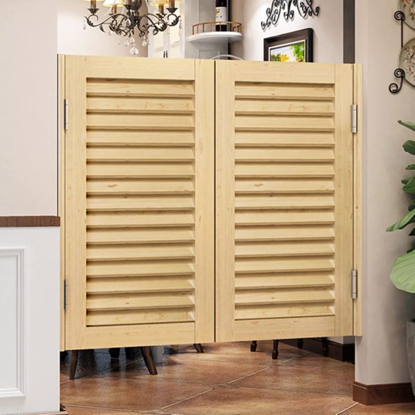 ENWINDXS Pine Wood Swinging Door Auto Close Hinged-0