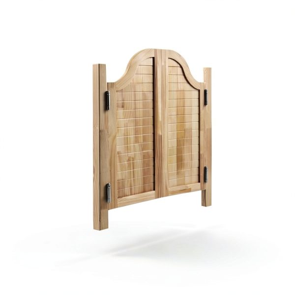 Eapmic Modern Swinging Doors Pine Wood Auto Close Hinges-5