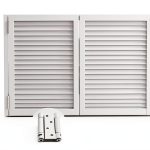 Xzomystify Solid Wood Swinging Doors Cafe Style Gray White-0