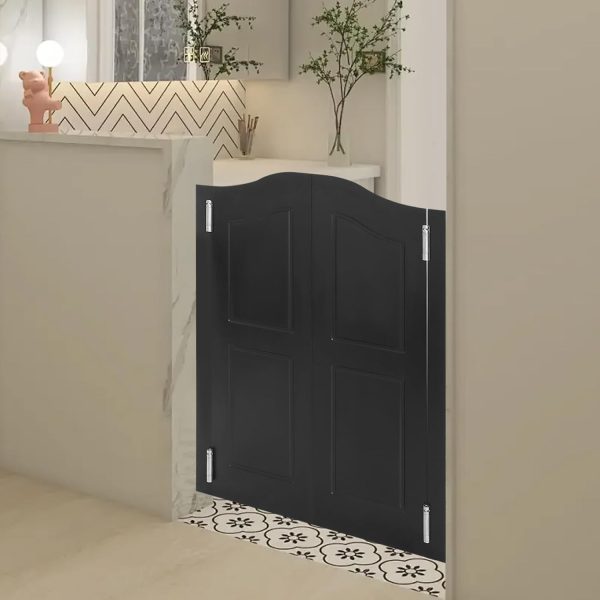 InnaMall Modern Swinging Door Pine Stainless Steel Home-5