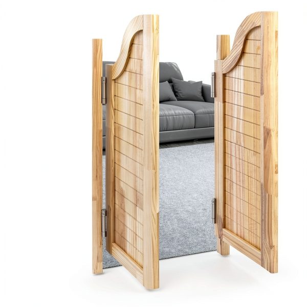 Eapmic Swinging Doors Pine Wood Auto Close Modern Style-6