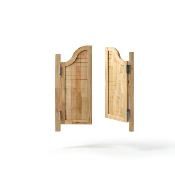 Eapmic Modern Swinging Doors Pine Wood Auto Close Hinges-4