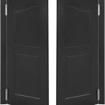 InnaMall Modern Swinging Door Pine Stainless Steel Home-0