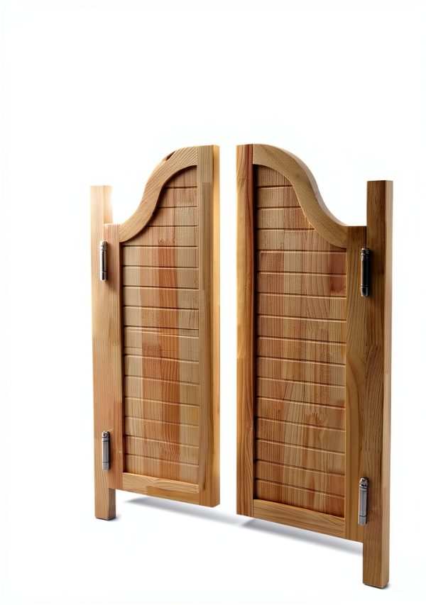 Eapmic Modern Swinging Doors Pine Wood Auto Close Hinges-8