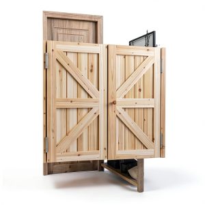 COZLMHJ Wood Saloon Swing Door Country Style Automatic-0