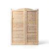 S&Z TOPHAND Wood Swinging Cafe Doors Louvered Style-1