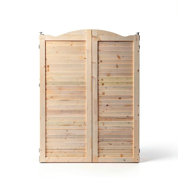 S&Z TOPHAND Wood Swinging Cafe Doors Louvered Style-1