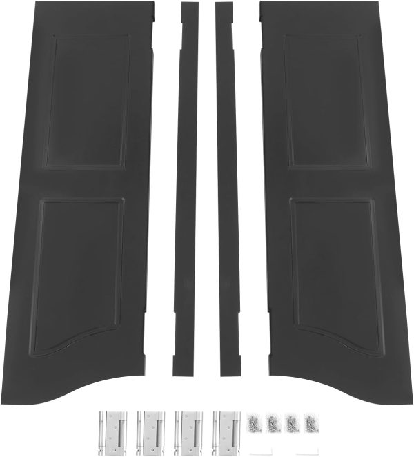 InnaMall Modern Swinging Door Pine Stainless Steel Home-3