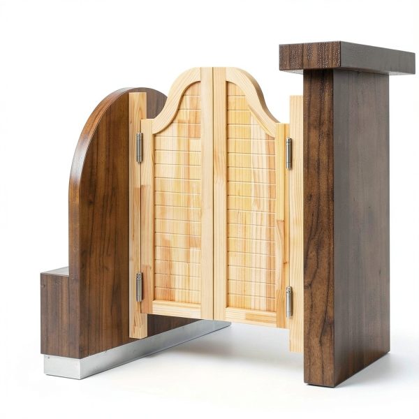 Eapmic Swinging Doors Pine Wood Auto Close Modern Style-4