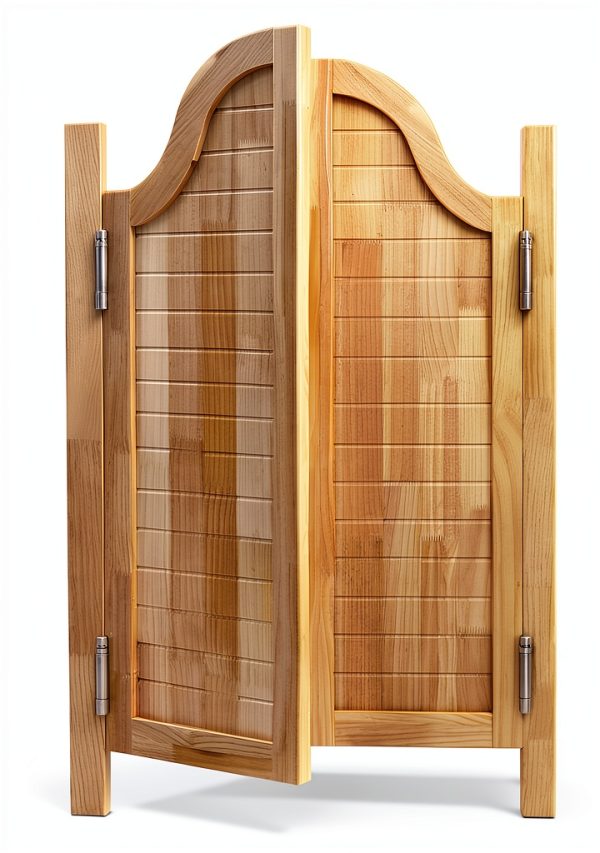 Eapmic Modern Swinging Doors Pine Wood Auto Close Hinges-1
