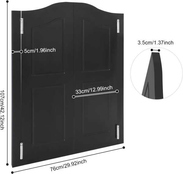 InnaMall Modern Swinging Door Pine Stainless Steel Home-2