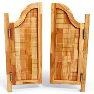 Eapmic Modern Swinging Doors Pine Wood Auto Close Hinges-0