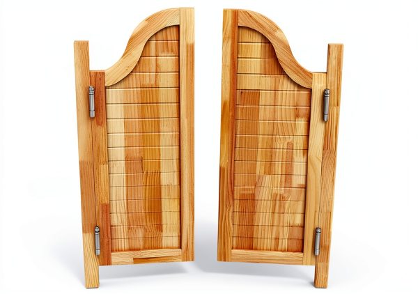 Eapmic Modern Swinging Doors Pine Wood Auto Close Hinges-0