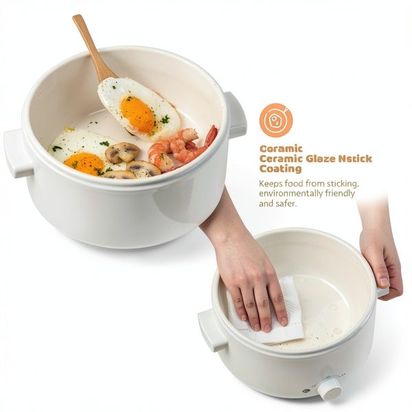 Olayks Electric Hot Pot 3L Ceramic Non-Stick Digital Touch-2