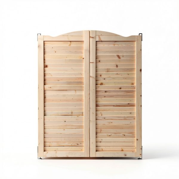 S&Z TOPHAND Wood Swinging Cafe Doors Louvered Style-0