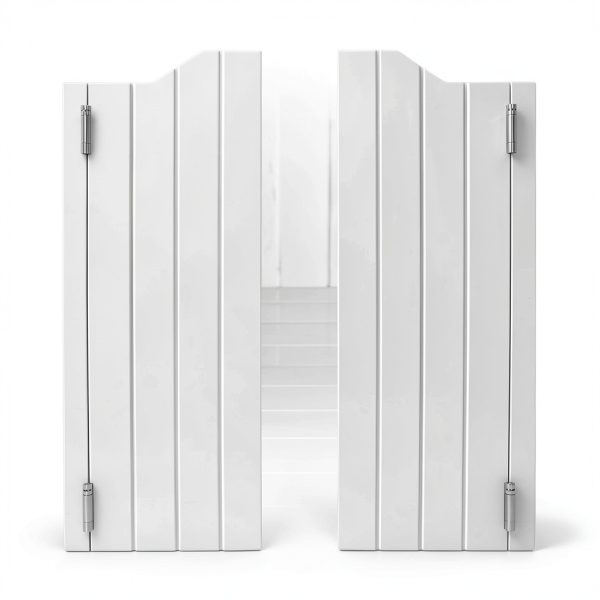 Bulelula Swinging Doors Solid Wood Modern Style White-3