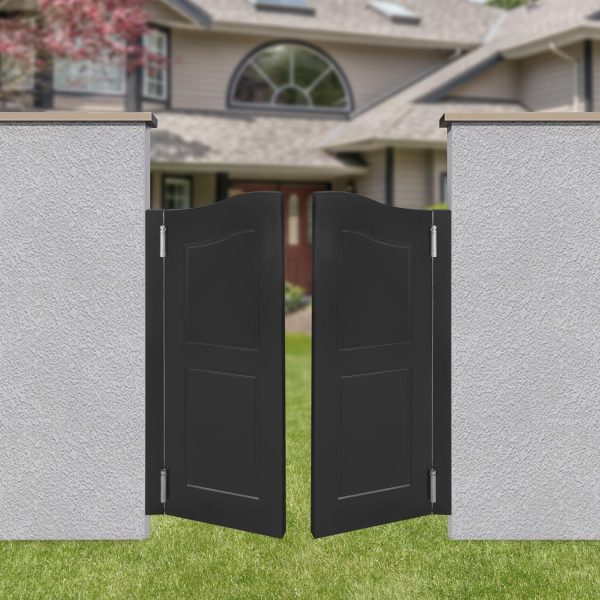 InnaMall Modern Swinging Door Pine Stainless Steel Home-6