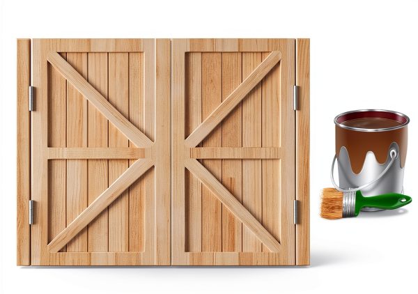 COZLMHJ Wood Saloon Swing Door Country Style Automatic-2
