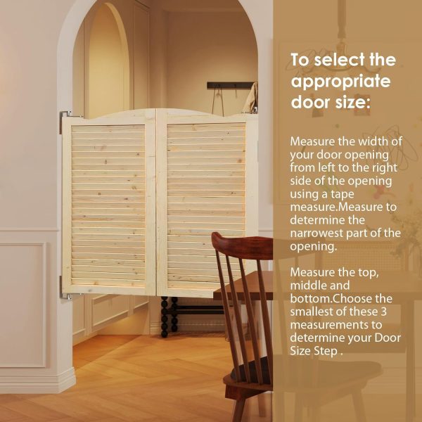 S&Z TOPHAND Wood Swinging Doors Country Style Wood Color-3