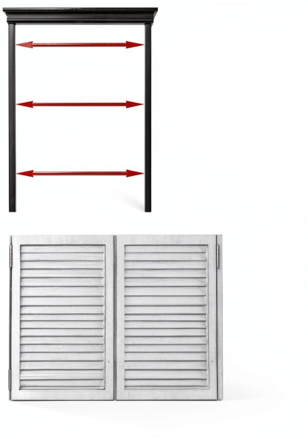 Xzomystify Solid Wood Swinging Doors Cafe Style Gray White-4