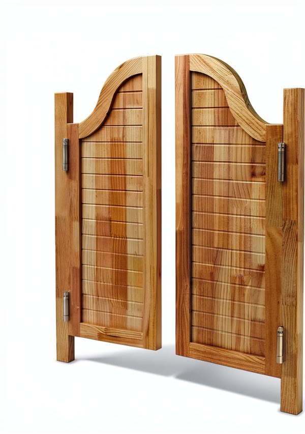 Eapmic Modern Swinging Doors Pine Wood Auto Close Hinges-7