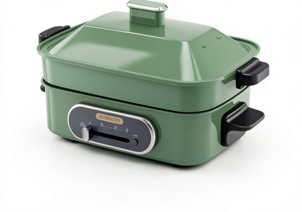 Joydeem Electric Hot Pot 3-in-1 Green Metal-5