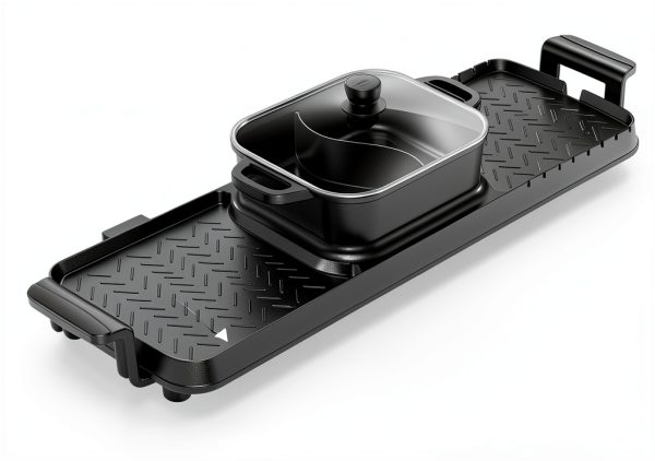 Electric Hot Pot Grill aoran kitchen Black 2200W-6