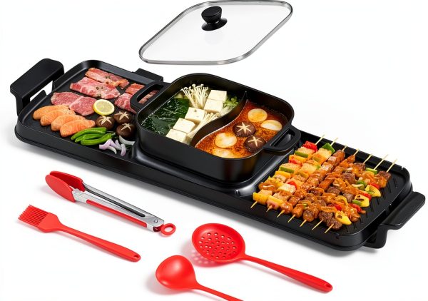Electric Grill Hot Pot Combo 29in by Pavo-0