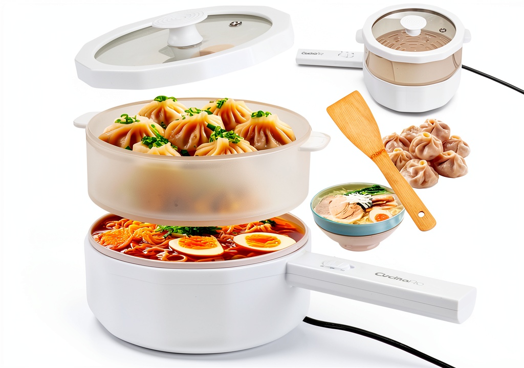 CucinaPro electric hot pot on a dorm desk