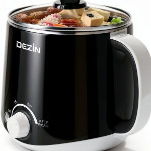 DEZIN 1.6L Electric Hot Pot Stainless Steel Black 600W Touch Control-0