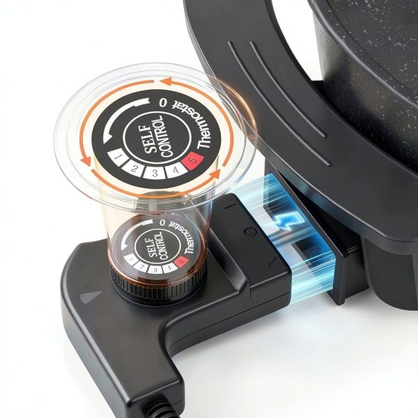 Electric Hot Pot Food Party 6L Dual-Sided Nonstick Metal Hotpot-4