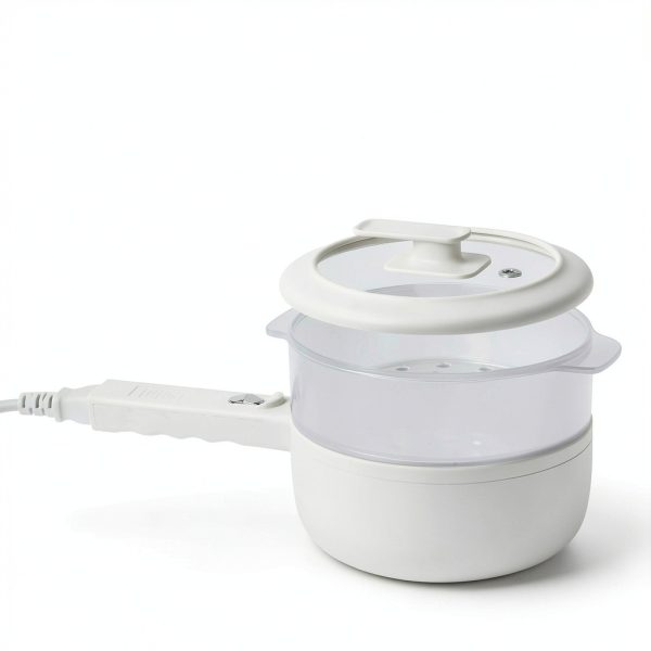 Ceramax Electric Hot Pot 2.6 Quart Cream Ceramic Portable-5