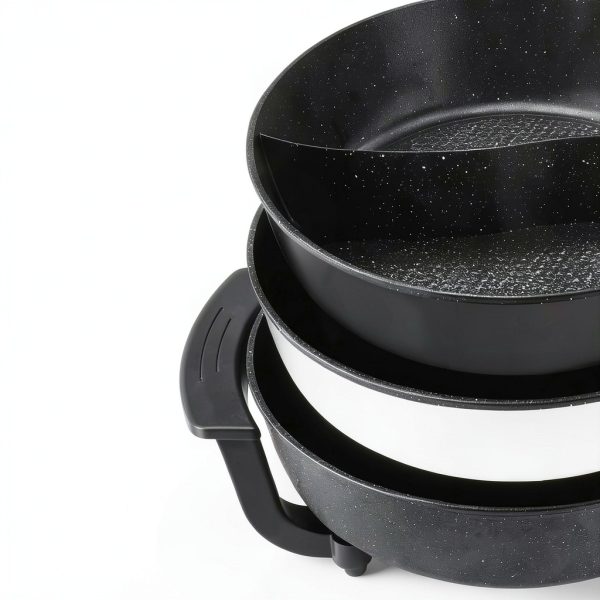 Electric Hot Pot Food Party 6L Dual-Sided Nonstick Metal Hotpot-2