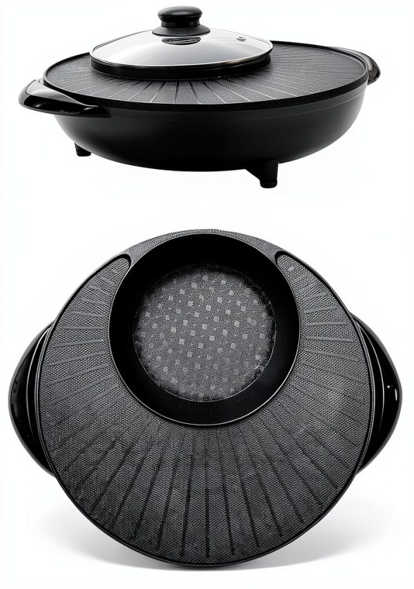 Electric Hot Pot OVENTE GH1033B Black 1200W Multi‑Function Grill-9