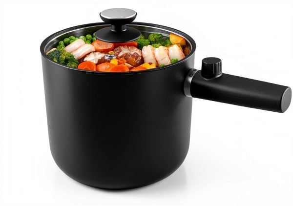TopWit Electric Hot Pot 1.5L Non‑Stick Glass Cooker Dual Power-0
