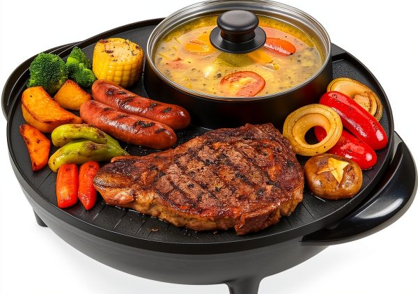 Electric Hot Pot OVENTE GH1033B Black 1200W Multi‑Function Grill-0