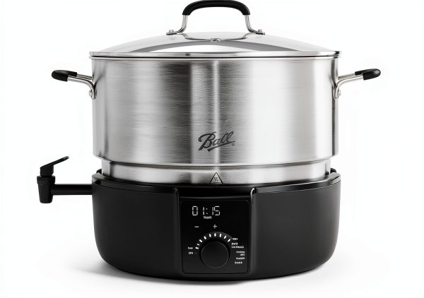 Ball 21-Quart Electric Water Bath Canner Silver Stainless Steel-0