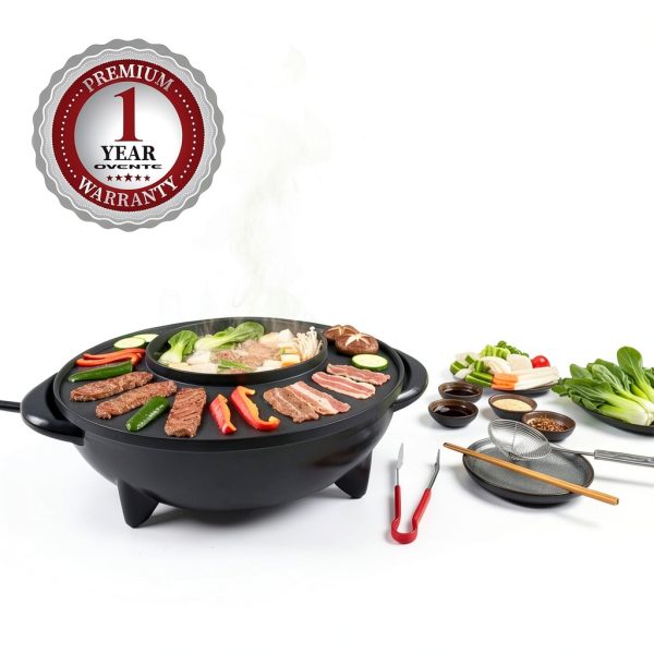 Electric Hot Pot OVENTE GH1033B Black 1200W Multi‑Function Grill-8