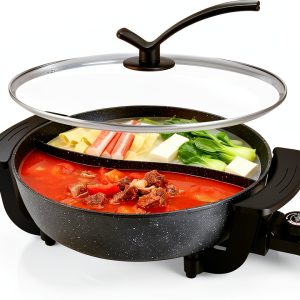 Electric Hot Pot Food Party 6L Dual-Sided Nonstick Metal Hotpot-0