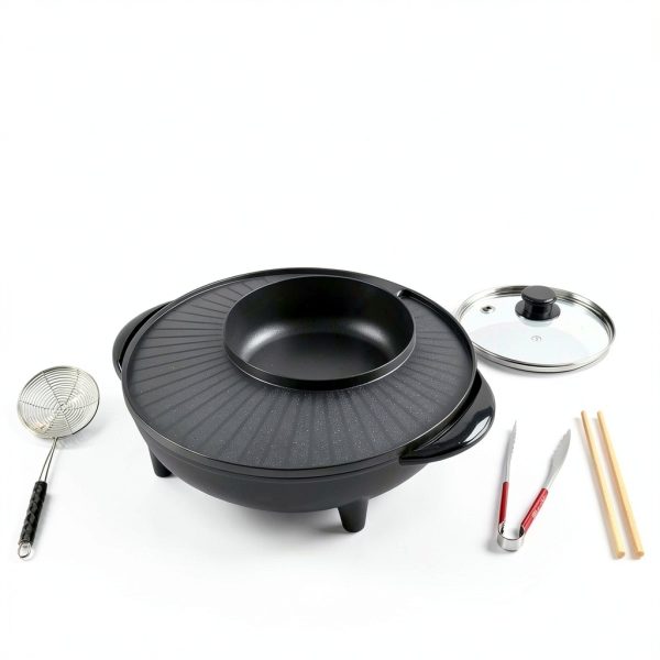 Electric Hot Pot OVENTE GH1033B Black 1200W Multi‑Function Grill-2