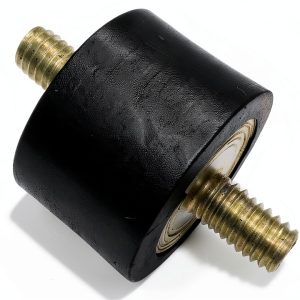 Herco 1003 Double Stud Black Rubber Vibration Mount 1" x 3/4" 2pcs-0