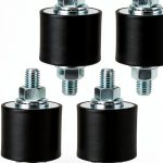 Rubber Vibration Isolator Mounts shiguan 40x30mm Mount M10x23 Studs-0