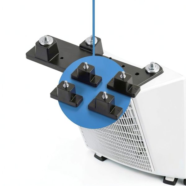 MYFULLY Rubber Vibration Isolator Mounting Bracket 4-Pack Air Conditioner Vibration Damping Mounts Anti-Vibration Shock Absorbing Pads for Outdoor Mini Split Air Conditioner Condensers-5
