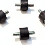 Rubber Vibration Isolator Mounts 4 Elginscrewsandbolts 1" Dia x 3/4"-0