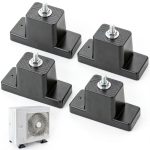 MYFULLY Rubber Vibration Isolator Mounting Bracket 4-Pack Air Conditioner Vibration Damping Mounts Anti-Vibration Shock Absorbing Pads for Outdoor Mini Split Air Conditioner Condensers-0
