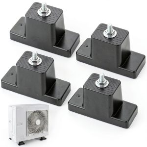 MYFULLY Rubber Vibration Isolator Mounting Bracket 4-Pack Air Conditioner Vibration Damping Mounts Anti-Vibration Shock Absorbing Pads for Outdoor Mini Split Air Conditioner Condensers-0