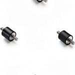 Pack of 4 Rubber Vibration Isolator Mounts - 1" Diameter x 1" Height, 5/16-18 Thread x 3/4" Length Studs Male/Male - Noise Control, Shock Absorber, for HVAC, Generators, Motors, Compressors, Pumps-0