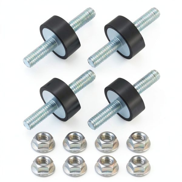 uxcell 4pcs M6 x 18mm Rubber Vibration Isolator Nuts-0